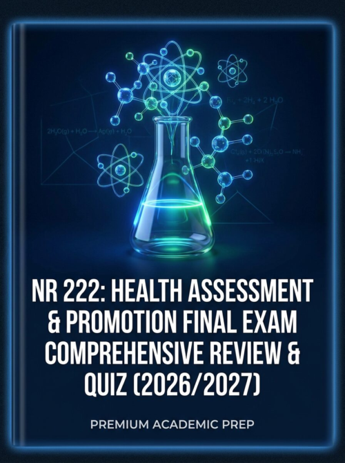 Health Assessment & Promotion Final Exam Review and Quiz guide for 2026/2027.