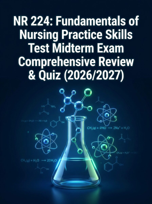 NR 224 Fundamentals of Nursing Practice Skills Midterm Exam Review and Quiz 2026/2027