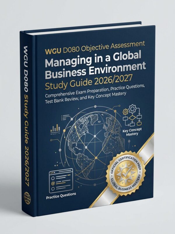 WGU D080 Objective Assessment 2026/2027: Managing in a Global Business Environment Study Guide & Practice Questions