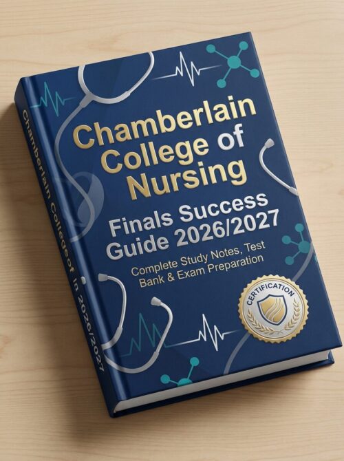 A premium 3D po (22) Chamberlain College of Nursing Finals Success Guide 2026/2027: Complete Study Notes, Test Bank & Exam Preparation