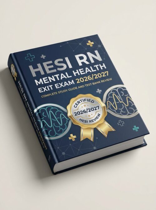 HESI RN Mental Health Exit Exam 2026/2027 Complete Study Guide and Test Bank Review with Comprehensive Practice Exams, Quiz Questions, Detailed Explanations, and Exam Success Tips