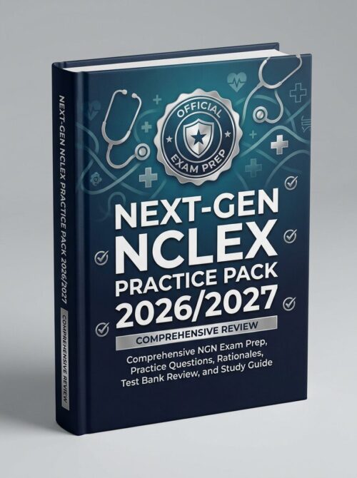 A premium 3D po (31) Next-Gen NCLEX Practice Pack 2026/2027: Comprehensive NGN Exam Prep, Practice Questions, Rationales, Test Bank Review, and Study Guide