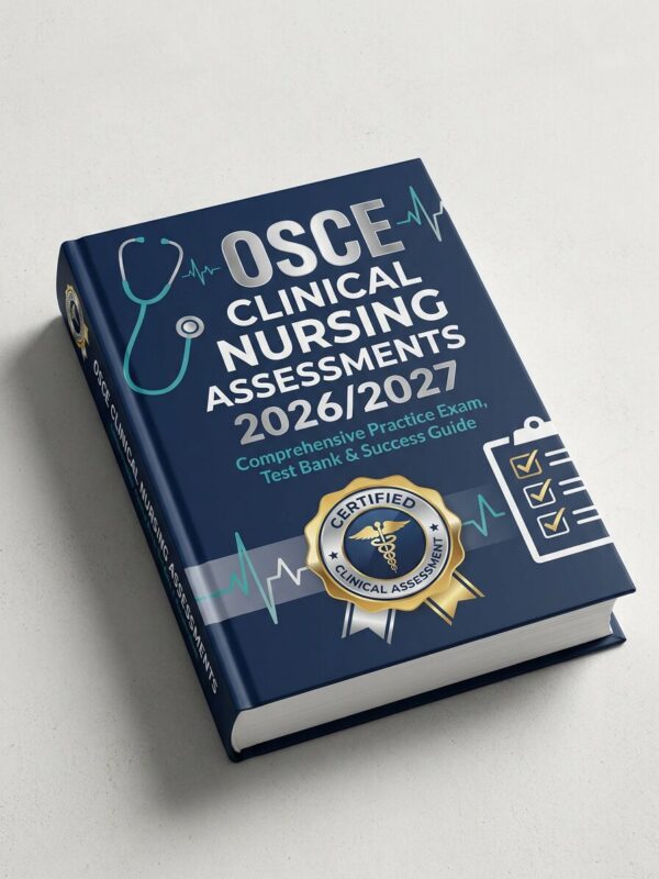 A premium 3D po (34) OSCE Clinical Nursing Assessments 2026/2027: Practice Exam, Test Bank & Success Guide