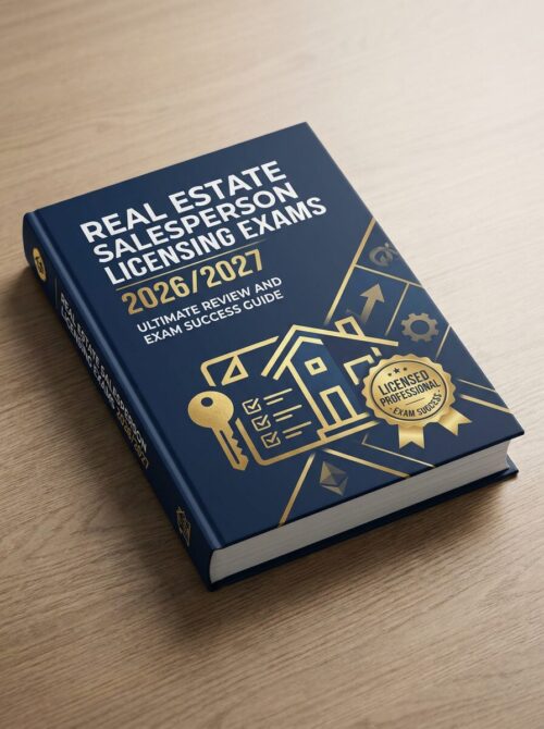 A premium 3D po (38) Real Estate Salesperson Licensing Exams 2026/2027 Ultimate Review Guide