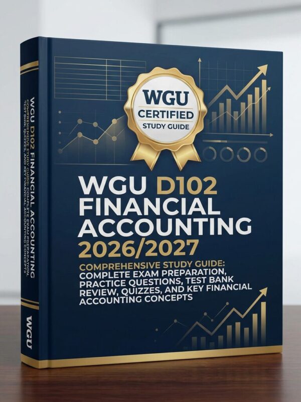 WGU D102 Financial Accounting 2026/2027 Comprehensive Guide