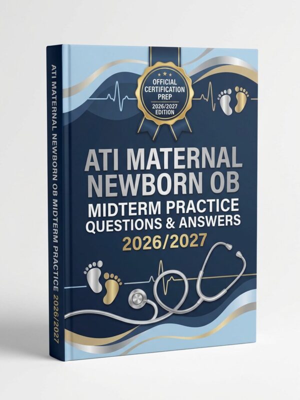 A premium 3D po (74) ATI Maternal Newborn OB Midterm Practice Questions 2026/2027