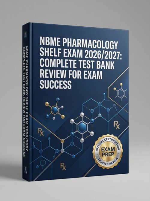 A premium 3D po (86) NBME Pharmacology Shelf Exam Complete Test Bank Review 2026/2027