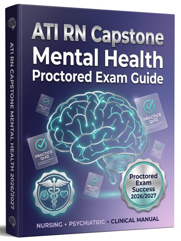 A premium 3d bo (6) ATI RN Capstone Mental Health 2026/2027 Proctored Exam Guide | Test Bank & Quizzes