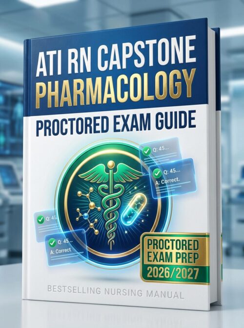 A premium 3d bo (8) ATI RN Capstone Pharmacology Proctored Exam Prep 2026/2027 | NCLEX-Style Questions & Drug Reviews