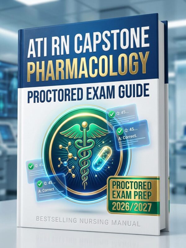 A premium 3d bo (8) ATI RN Capstone Pharmacology Proctored Exam Prep 2026/2027 | NCLEX-Style Questions & Drug Reviews