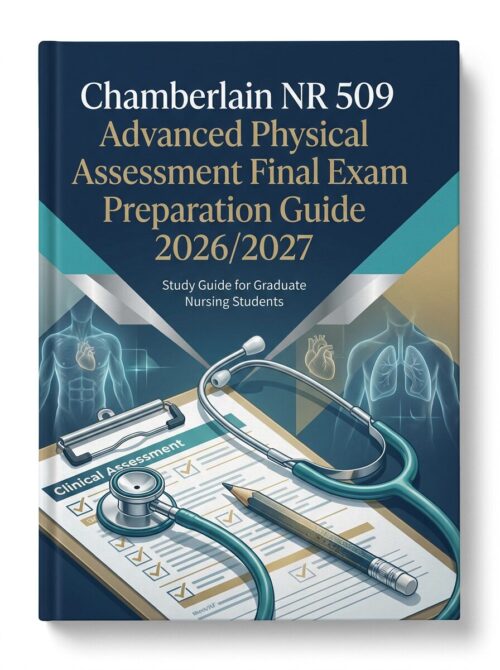 A professional (7) Chamberlain NR 509 Advanced Physical Assessment Final Exam Prep Guide 2026/2027