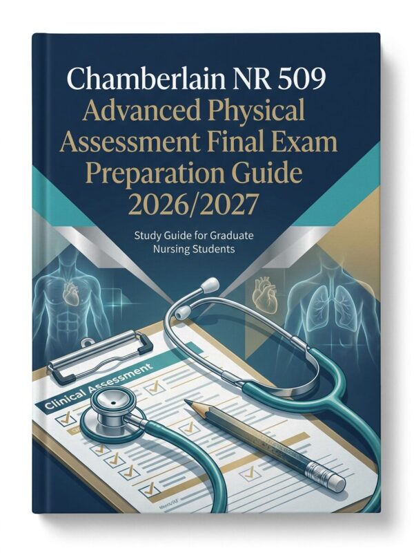 A professional (7) Chamberlain NR 509 Advanced Physical Assessment Final Exam Prep Guide 2026/2027