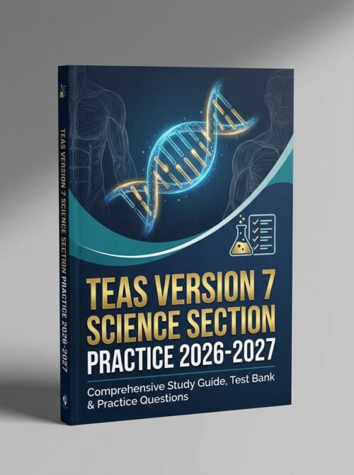 A realistic 3D (10) TEAS 7 Science Section Practice 2026–2027 Complete Study Guide & Test Bank