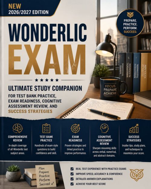 Wonderlic Exam 2026/2027 Ultimate Study Companion, Test Bank Practice & Cognitive Assessment Guide