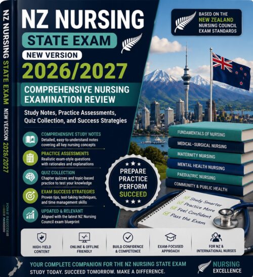 ChatGPT Image Jul 1, 2026, 08_16_27 AM NZ Nursing State Exam New Version 2026/2027 Comprehensive Nursing Examination Review with Study Notes