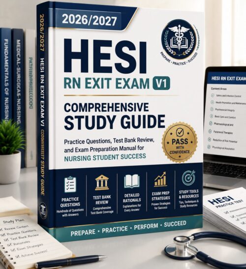 ChatGPT Image Jul 1, 2026, 11_55_52 AM HESI RN Exit Exam V1 2026/2027 Comprehensive Study Guide, Practice Questions & Test Bank Review