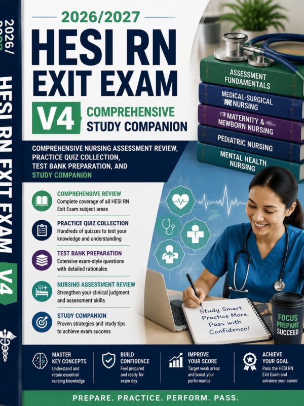 ChatGPT Image Jul 1, 2026, 12_05_06 PM HESI RN Exit Exam V4 2026/2027 Comprehensive Review, Practice Quizzes & Test Bank Study Companion