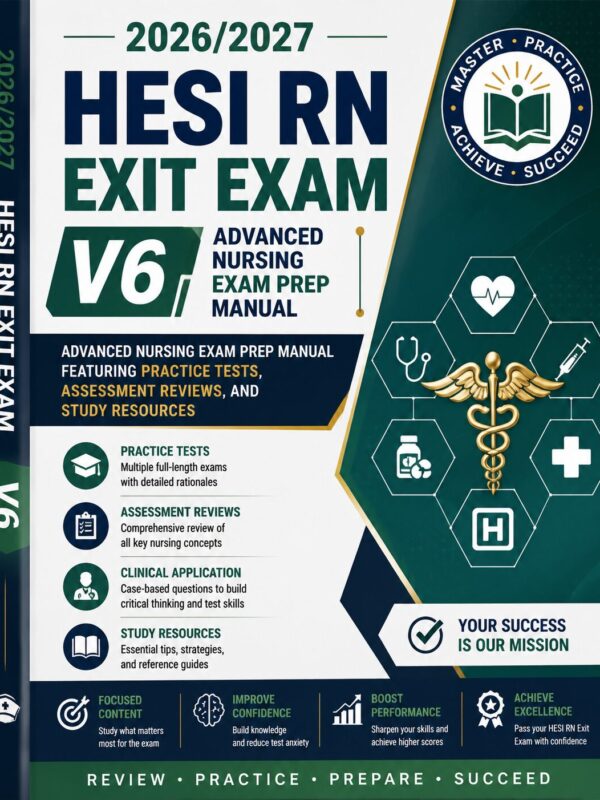 ChatGPT Image Jul 1, 2026, 12_15_40 PM HESI RN Exit Exam V6 2026/2027 Advanced Nursing Prep Manual, Practice Tests & Study Resources Guide