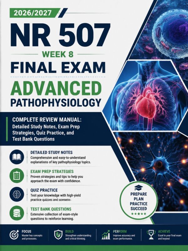 ChatGPT Image Jul 1, 2026, 12_26_00 PM NR 507 Week 8 Final Exam Advanced Pathophysiology 2026/2027 Complete Review Manual & Test Bank