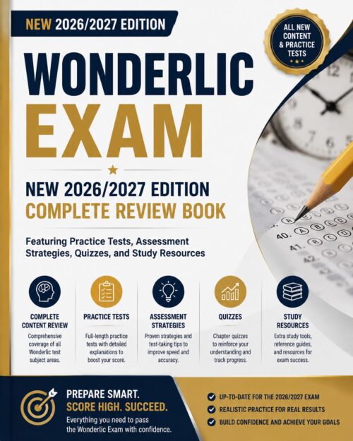 ChatGPT Image Jul 1, 2026, 12_58_25 PM Wonderlic Exam 2026/2027 Complete Review Book, Practice Tests, Quizzes & Assessment Strategies
