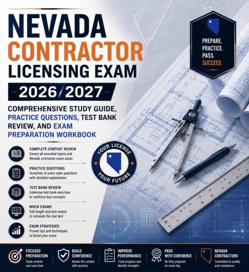 ChatGPT Image Jul 2, 2026, 04_41_46 PM Nevada Contractor Licensing Exam 2026/2027 Comprehensive Study Guide, Practice Questions, Test Bank Review, and Exam Preparation Workbook