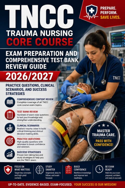 ChatGPT Image Jul 2, 2026, 10_31_27 AM (1) TNCC Trauma Nursing Core Course Exam Preparation & Comprehensive Test Bank Review Guide 2026/2027 | Practice Questions, Clinical Scenarios & Success Strategies