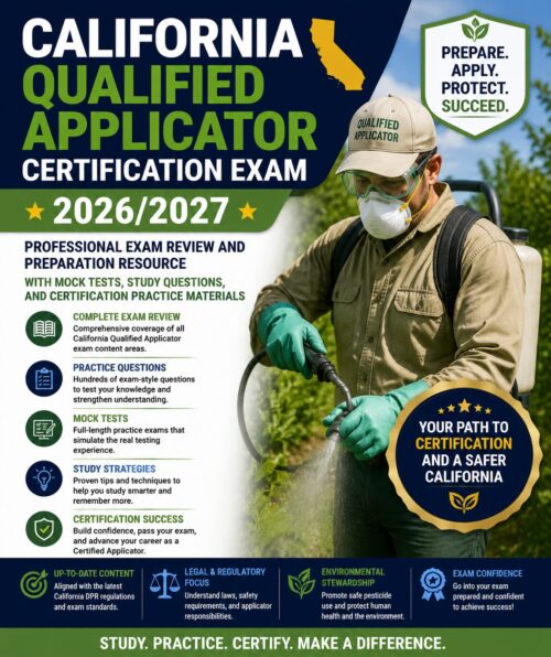 California Qualified Applicator Certification Exam 2026/2027 Study Guide | Practice Tests & Review Manual