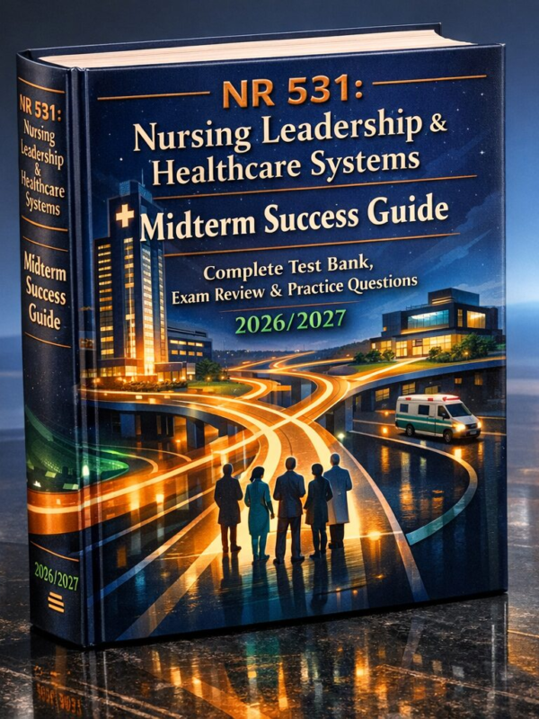 Create a highly (13) NR 531 Nursing Leadership & Healthcare Systems Midterm Success Guide: Test Bank, Exam Review & Practice Questions 2026/2027