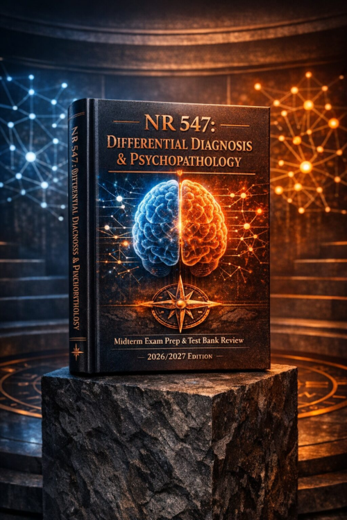 NR 547 Differential Diagnosis & Psychopathology Midterm Exam Prep and Test Bank Review 2026/2027