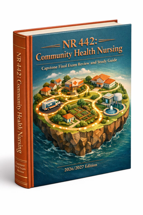Create a highly (6) NR 442 Community Health Nursing Capstone Final Exam Review and Study Guide 2026/2027