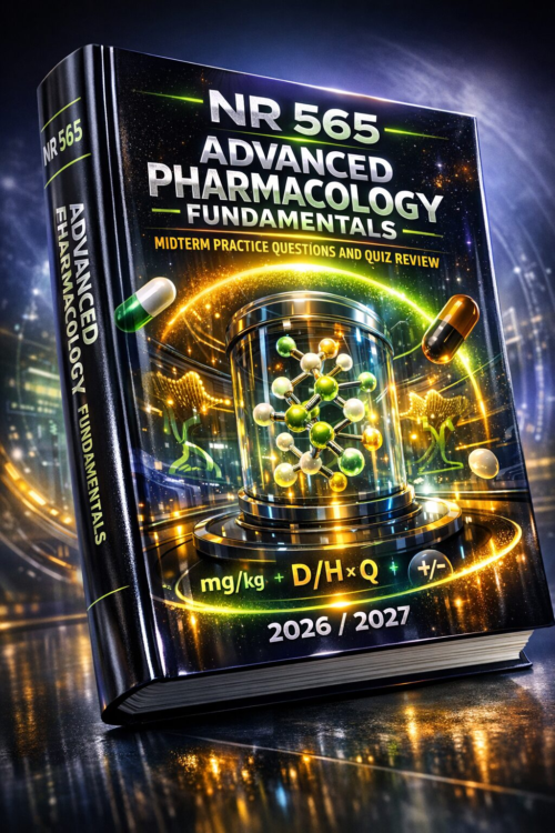 NR 565 Advanced Pharmacology Fundamentals Midterm Practice Questions & Quiz Review 2026/2027