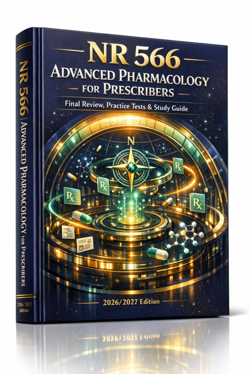 NR 566 Advanced Pharmacology for Prescribers Final Review, Practice Tests & Study Guide 2026/2027