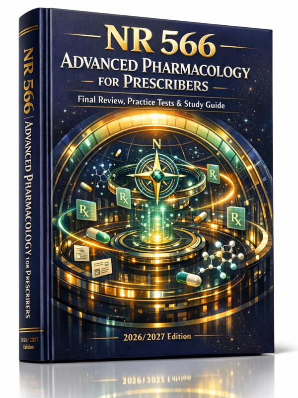 Create a highly (8) NR 566 Advanced Pharmacology for Prescribers Final Review, Practice Tests & Study Guide 2026/2027