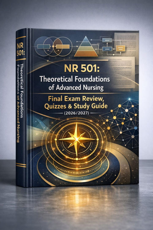 NR 501 Theoretical Foundations of Advanced Nursing Final Exam Review, Quizzes & Study Guide 2026/2027