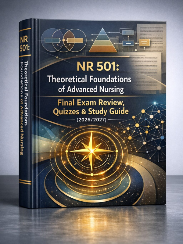 Create a polish (24) NR 501 Theoretical Foundations of Advanced Nursing Final Exam Review, Quizzes & Study Guide 2026/2027