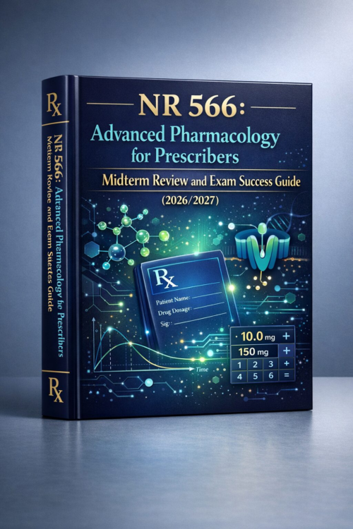 NR 566 Advanced Pharmacology for Prescribers Midterm Review & Exam Success Guide 2026/2027