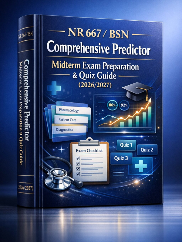 NR 667 BSN Comprehensive Predictor Midterm Exam Preparation & Quiz Guide 2026/2027