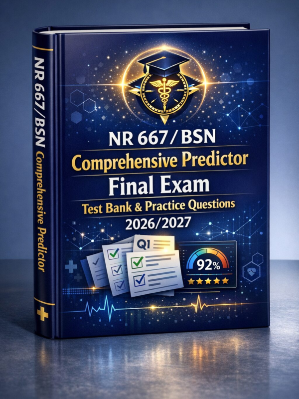 NR 667 BSN Comprehensive Predictor Final Exam Test Bank & Practice Questions 2026/2027