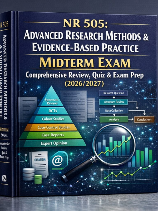 Create a polish (38) NR 505 Advanced Research Methods & Evidence-Based Practice Midterm Exam Review, Quiz & Prep 2026/2027