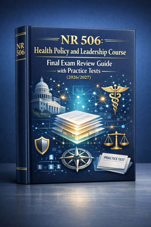 NR 506 Health Policy & Leadership Final Exam Review Guide with Practice Tests 2026/2027