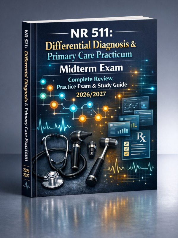 Create a polish (44) NR 511 Differential Diagnosis & Primary Care Practicum Midterm Exam Review, Practice Exam & Study Guide 2026/2027