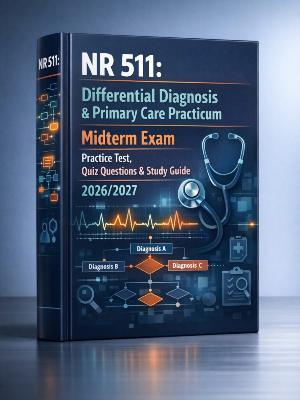 Create a polish (46) NR 511 Differential Diagnosis & Primary Care Practicum Midterm Practice Test, Quiz Questions & Study Guide 2026/2027