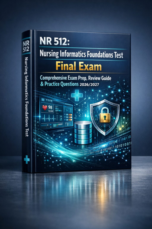NR 512 Nursing Informatics Foundations Final Exam Comprehensive Prep, Review Guide & Practice Questions 2026/2027
