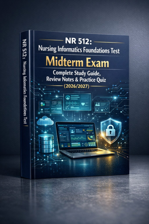 NR 512 Nursing Informatics Foundations Midterm Exam Study Guide, Review Notes & Practice Quiz 2026/2027