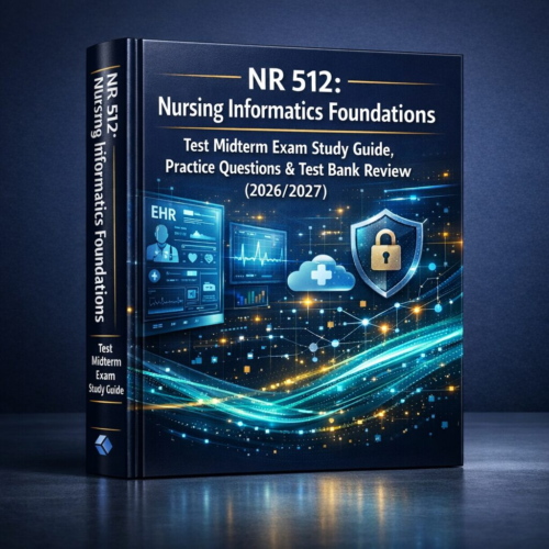 NR 512 Nursing Informatics Foundations Midterm Exam Study Guide, Practice Questions & Test Bank Review 2026/2027