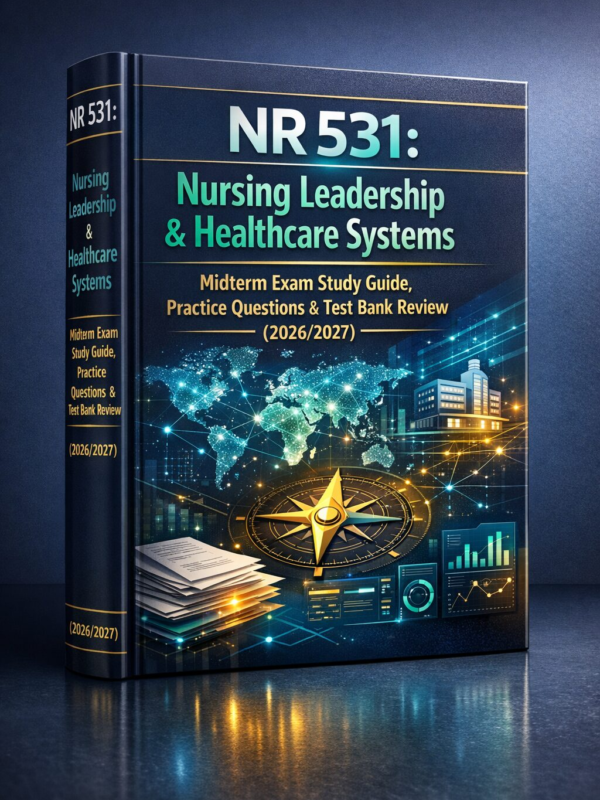 Create a polish (53) NR 531 Nursing Leadership & Healthcare Systems Midterm Exam Study Guide, Practice Questions & Test Bank Review 2026/2027