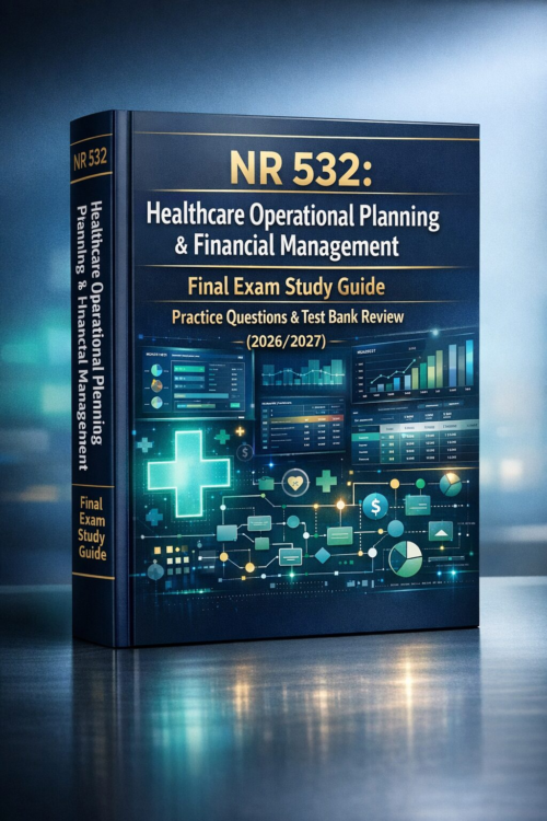 Create a polish (55) NR 532 Healthcare Operational Planning & Financial Management Final Exam Study Guide, Practice Questions & Test Bank Review 2026/2027