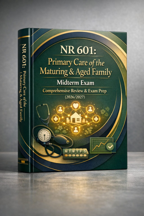 NR 601 Primary Care of the Maturing & Aged Family Midterm Exam Review & Prep 2026/2027