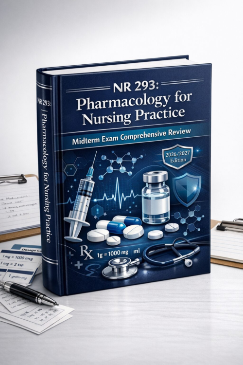 Create a premiu (15) NR 293 Pharmacology for Nursing Practice Midterm Exam Comprehensive Review 2026/2027