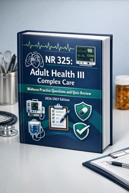 NR 325 Adult Health III Complex Care Midterm Practice Questions and Quiz Review 2026/2027